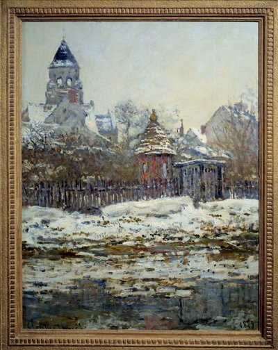 A igreja de Vetheuil. Pintura de Claude Monet (1840-1926) de Claude Monet