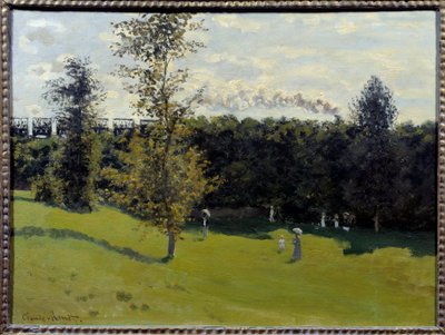 Trem no campo Pintura de Claude Monet (1840-1926) 1870 Sol. 0,5x0,65 m Paris, Musee d