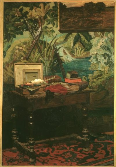 Um canto da oficina de Claude Monet