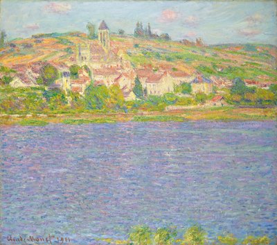 Vetheuil no sol; Vetheuil, effet de Soleil, 1901 de Claude Monet