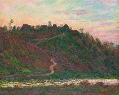 Aldeia Roche-Blond: efeito da noite, 1889 de Claude Monet