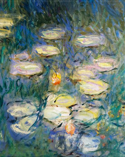 Water Lilies, de Claude Monet, detalhe de Claude Monet