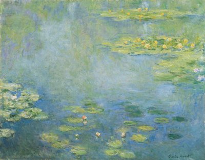 Lírios de água (óleo sobre tela) de Claude Monet