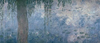 Waterlilies: Morning with Weeping Willows, 1914-18 (seção direita) de Claude Monet