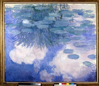 Nenúfares com efeitos de nuvens, c. 1914-1917 (óleo sobre tela) de Claude Monet