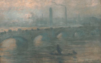 Ponte de Waterloo, manhã nublada de Claude Monet