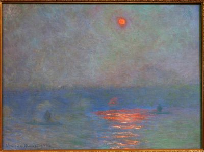 Ponte de Waterloo, sol no nevoeiro (Sonne im Nebel) de Claude Monet