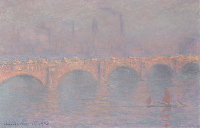 Ponte de Waterloo, sol velado de Claude Monet