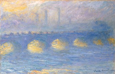 Ponte de Waterloo, nublada, 1904 de Claude Monet