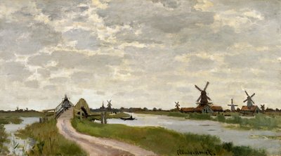 Moinhos de vento perto de Zaandam de Claude Monet