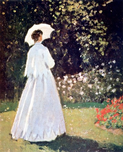 Mulher no jardim, Sainte Adresse, detalhe, 1867 de Claude Monet