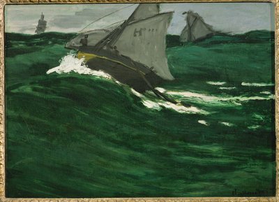 onda verde (pintura sobre tela) de Claude Monet