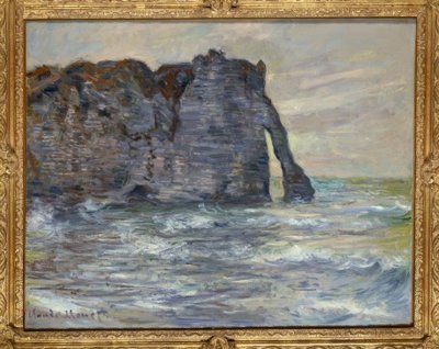 Étretat, Falaise e Porte d&39;Aval de Claude Monet