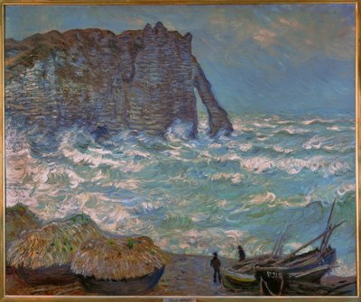 Etretat, mar agitado de Claude Monet