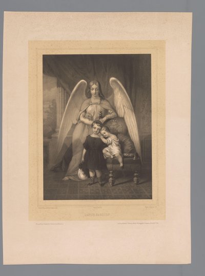 O anjo da guarda está atrás de duas crianças L