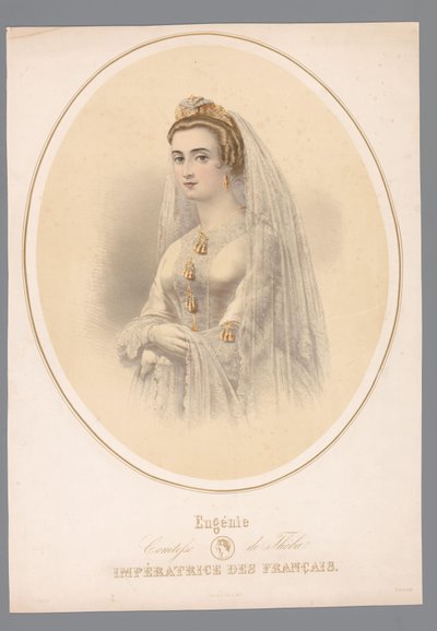 Portret van Eugenie, keizerin van Frankrijk
Eugenie, condessa de Theba. Imperatriz dos franceses (título sobre o objecto) de Claude Régnier