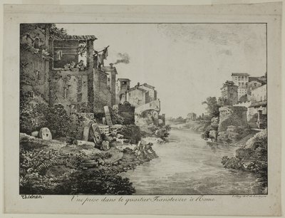Vista no bairro de Trastevere, Roma de Claude Thienon