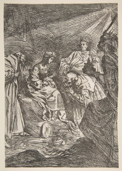 A Adoração dos Magos, 1619. de Claude Vignon