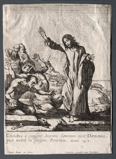 Os milagres de Jesus Cristo: Cristo libertando os possuídos. de Claude Vignon