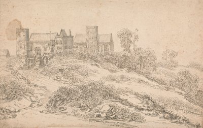 Uma casa senhorial e igreja Tudor de Claude de Jongh