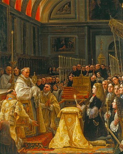 Adoração da Sagrada Forma por Carlos II, Rei de Espanha de Claudio Coello