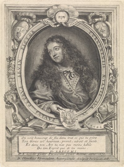 Retrato do pintor Petrus Paulus Sevin de Tours de Claudius Vermeulen