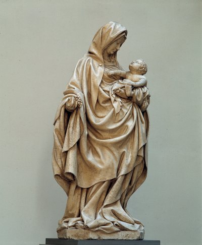 Virgem com Estátua da Uva atribuída a Claus de Werve (1380-1439) da Escola de Claus Sluter. Século XV. Igreja de Auxonne (Cote d