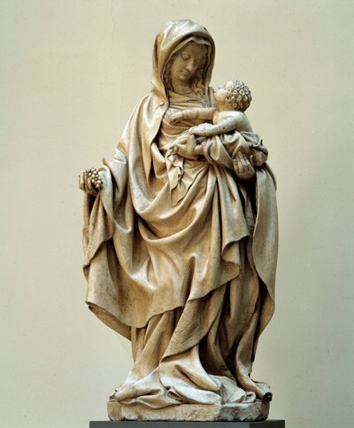 Virgem com Estátua da Uva atribuída a Claus de Werve (1380-1439) da Escola de Claus Sluter. Século XV. Igreja de Auxonne (Cote d