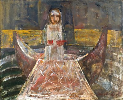 O Pescador, finais do século XIX - início do século XX (óleo sobre tela) de Clayton S. Price