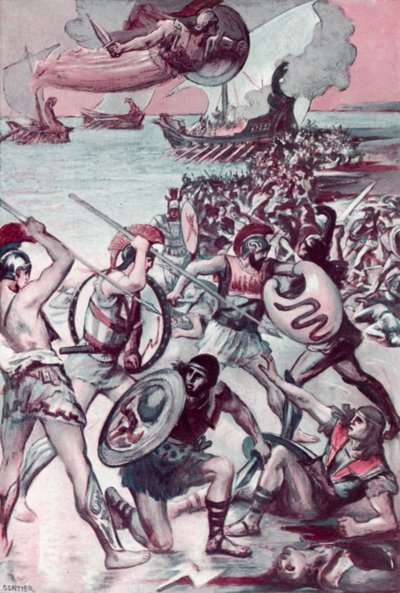 Ilustração para a Ilíada de Homero de Clement Goutier