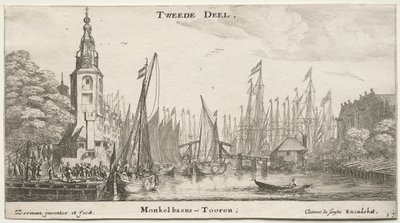 Vários navios e vistas de Amsterdã (Verscheÿde Schepen en Gesichten van Amstelredam), Parte II: Canal perto de Amsterdã e Torre de Monkel de Clement de Jonghe