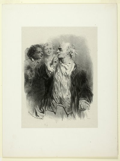 Um cavalheiro e dois companheiros de Célestin Nanteuil