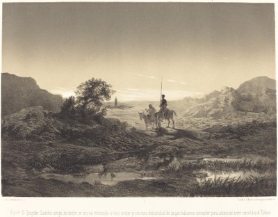 D. Quixote disse: sancho amigo, a noite está cada vez mais perto de nós... de Célestin Nanteuil
