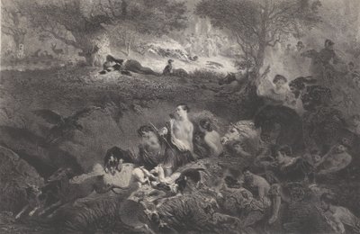 Sonhos de caça, 1858. de Célestin Nanteuil