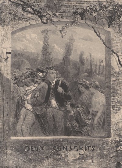 Dois recrutas, ca. 1830-70. de Célestin Nanteuil