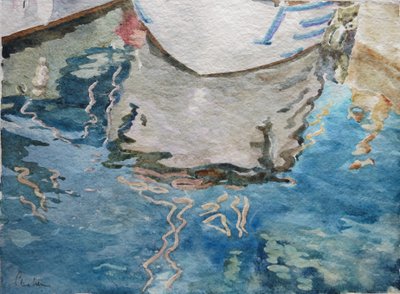 Reflexões croatas, 2011 (aguarela) de Clive Wilson