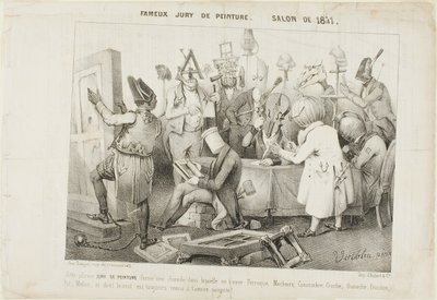 Júri de pinturas famosas. Salão de 1841 de Clément Pruche