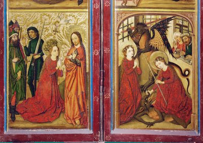 A lenda de Santa Margarida, altar do convento de Santa Madalena em Estrasburgo de Coburg Master