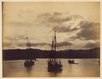 Uma cena nocturna no porto de Col. Henry Stuart Wortley