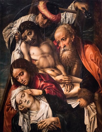 Descida da Cruz, c. 1520 (Têmpera e óleo sobre madeira (carvalho)) de Colijn de Coter