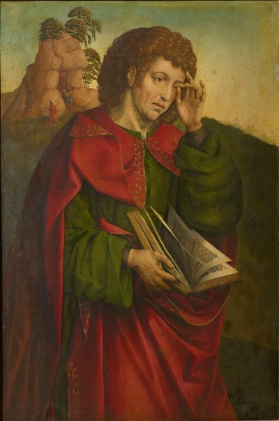 São João Evangelista Chorando, c. 1500. de Colijn de Coter
