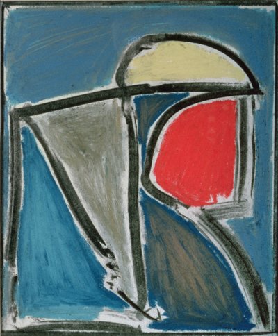 Máscara, 1995 (lápis de cera, pastel e carvão sobre papel) de Colin Booth