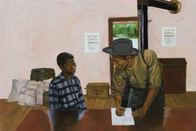 Mark of Shame, 2003 (óleo e acrílico a bordo) de Colin Bootman