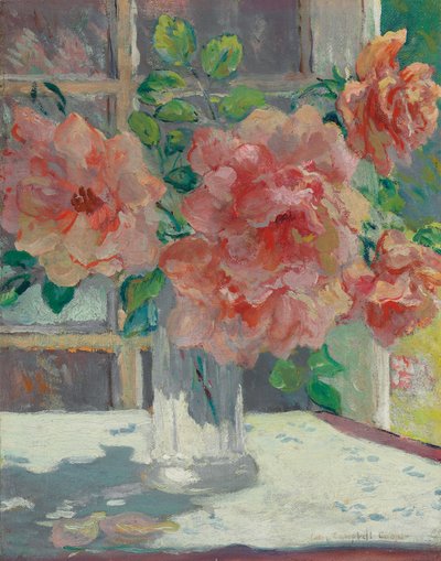 Rosas (óleo sobre tela) de Colin Campbell Cooper