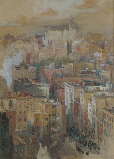 Vista da cidade de Nova York, c.1910 de Colin Campbell Cooper