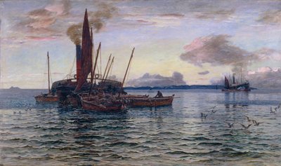 O mercado do arenque no mar (em Loch Fyne, Argyll) de Colin Hunter