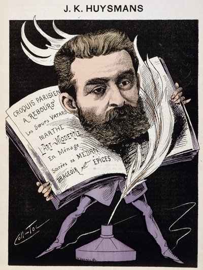 Cartoon de Joris Karl (Joris-Karl) Huysmans (1848-1907) - em "Os Homens de Hoje". de Coll Toc