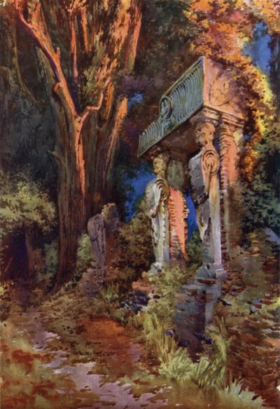 Caryatides em Villa Ginnetti, Velletri de Commendator Formilli