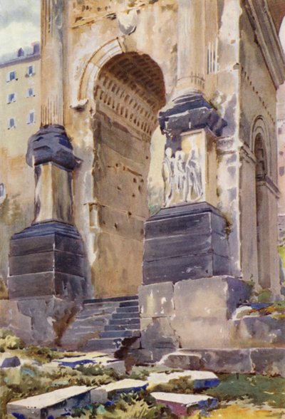 O arco de Septimus Severus, Roma de Commendator Formilli