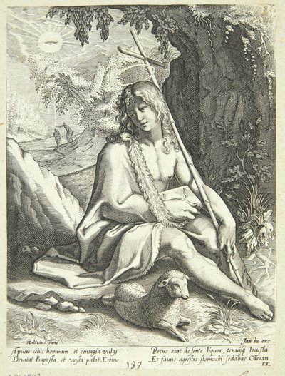 João Batista no deserto de Conrad Goltzius